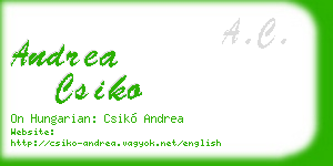 andrea csiko business card
