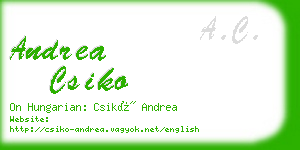 andrea csiko business card